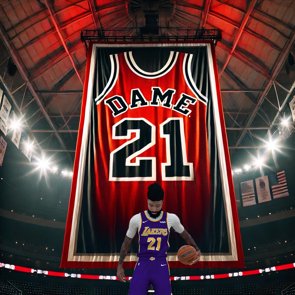 Dame #21 retired banner